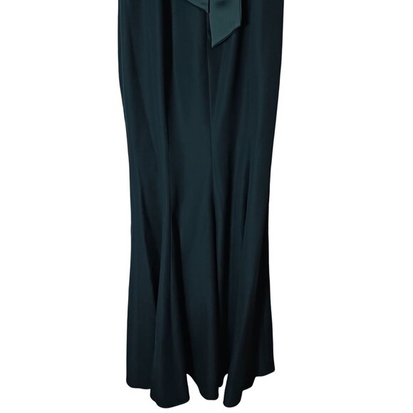 NEW Dessy Collection Cutout Open-Back Halter Maxi Dress‎ Scarf Tie Evergreen 4 - Picture 10 of 16